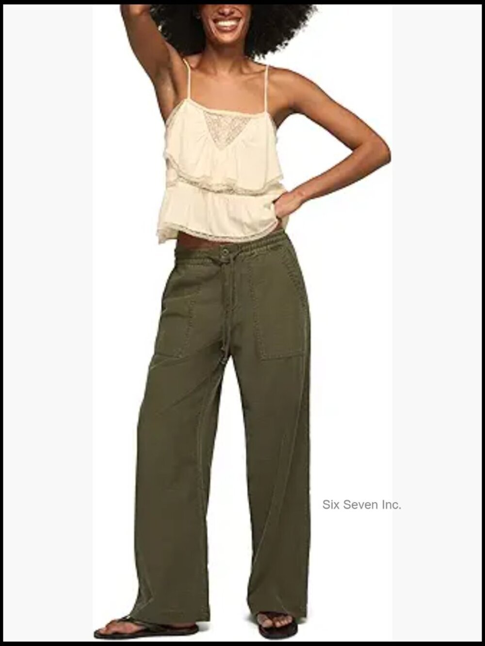 Wide Leg Utility Pant Pull-On Relaxed Silhouette
